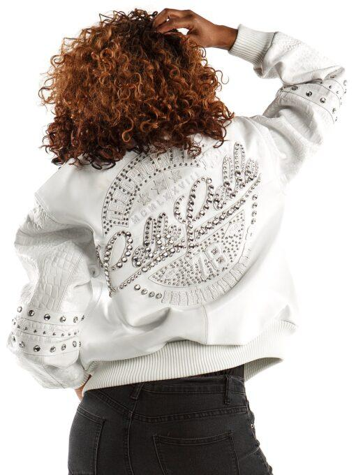 Pelle Pelle Women White MB Leather Jacket | The Original view 2