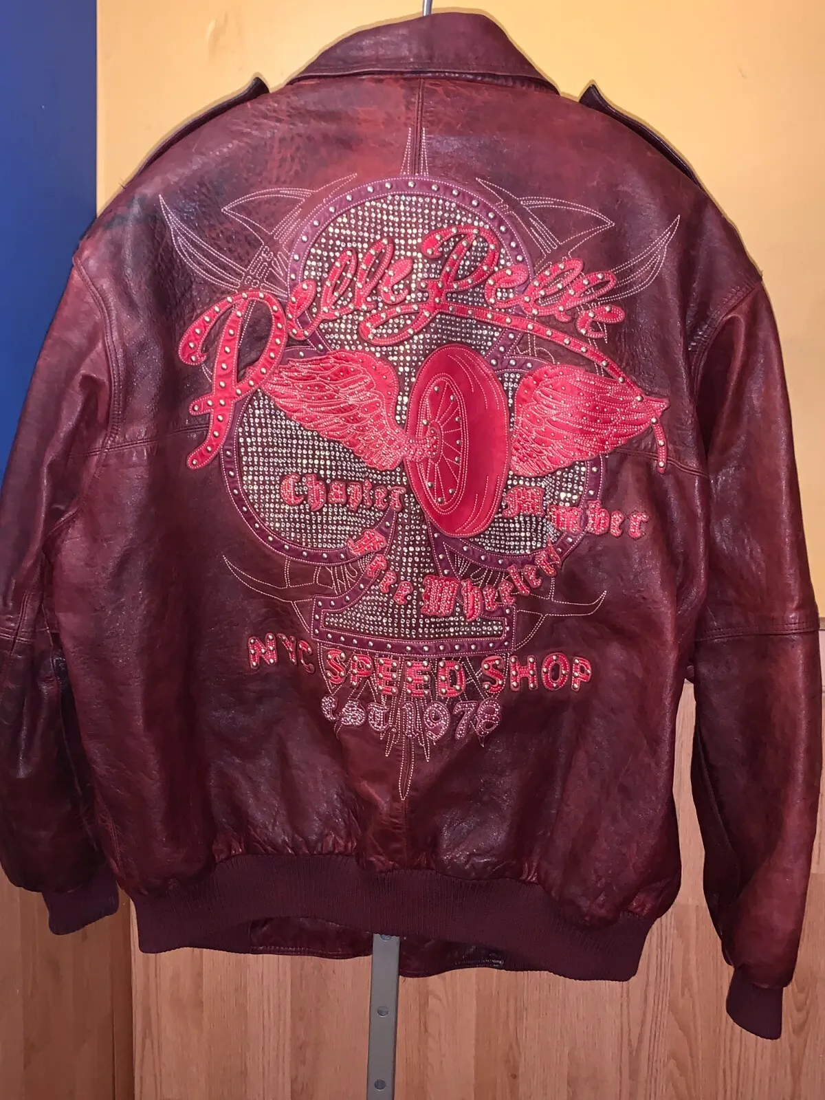 Pelle Pelle Free Wheeler Leather Jacket | Maroon Jacket view 2