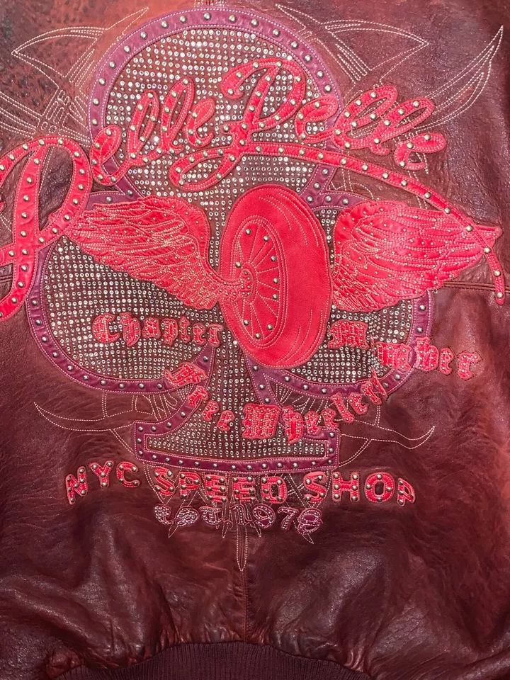 Pelle Pelle Free Wheeler Leather Jacket | Maroon Jacket view 4