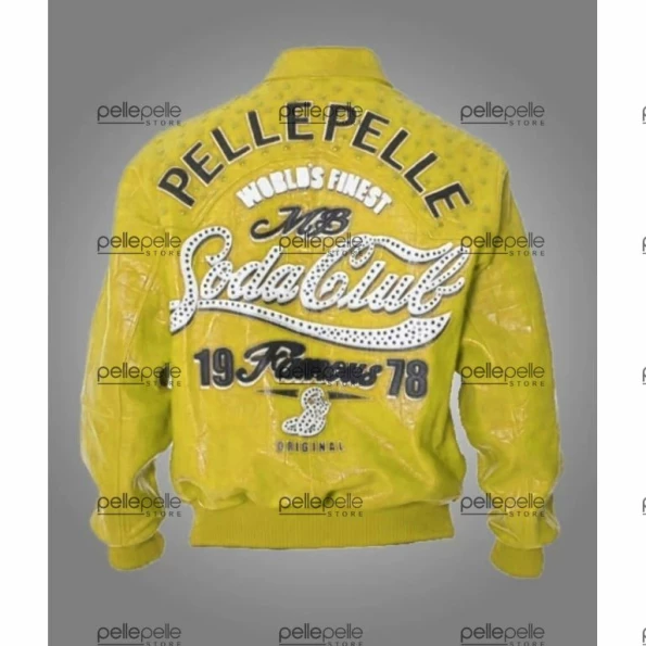 Pelle Pelle Soda Club Yellow Leather Jacket | MB Jacket view 2