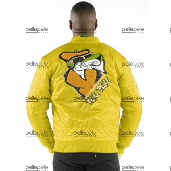 Pelle Pelle Quilted Cool Cat Leather Jacket | Yellow Jacket view 2