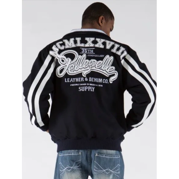 Pelle Pelle Men 35th Anniversary Wool Jacket | Black Jacket view 2