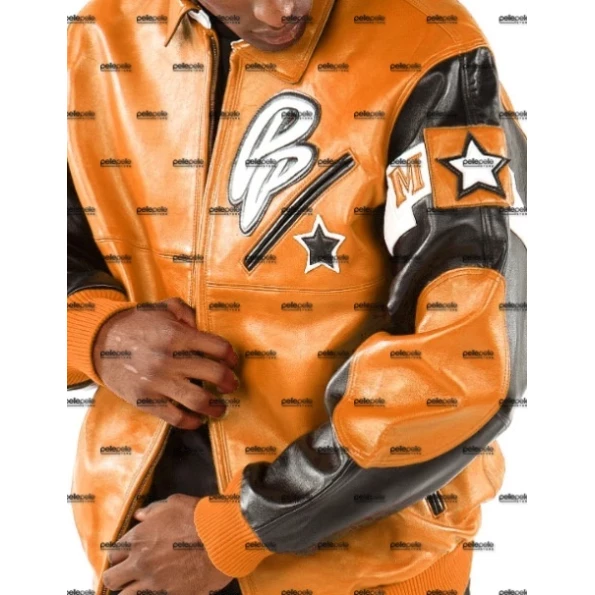 Pelle Pelle Men Orange Soda Club MB Jacket | Leather Jacket view 3