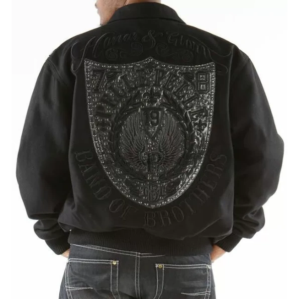Pelle Pelle Black Band Of Brothers Men Jacket | Wool Jacket view 2