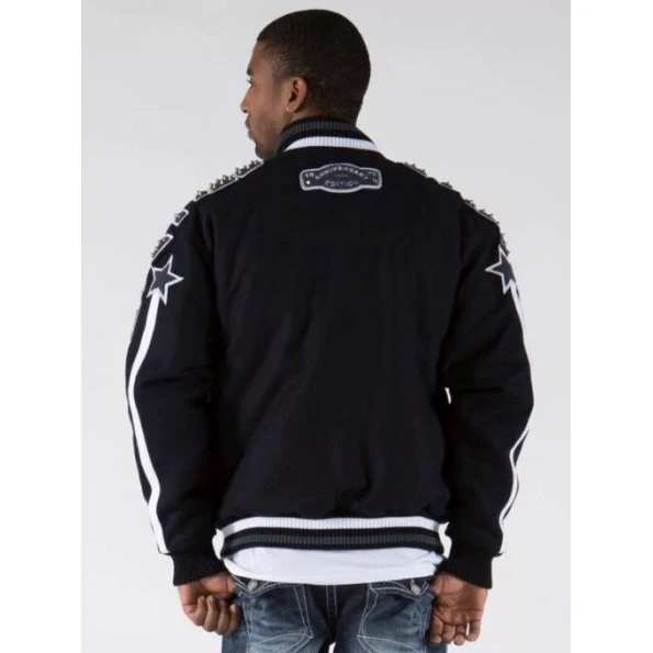 Pelle Pelle Men Navy Blue Varsity Jacket | 35th Anniversary view 3