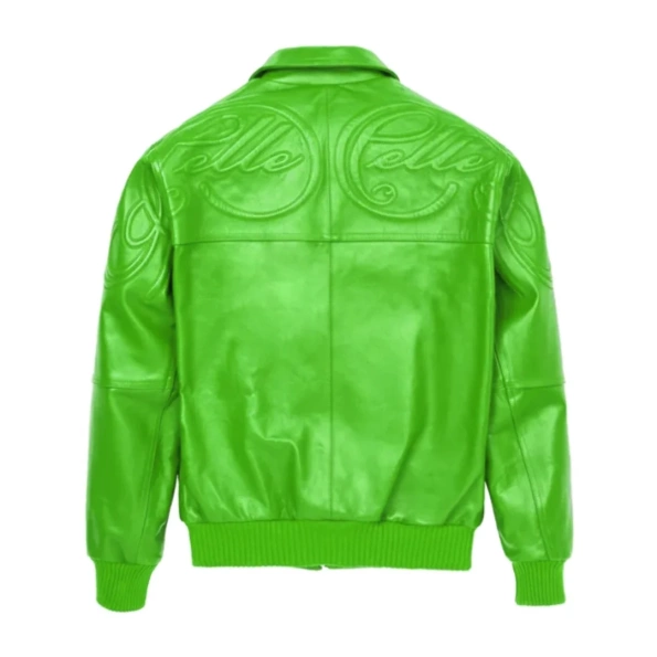 Pelle Pelle Green Puff Plush Leather Jacket | Men & Women view 2