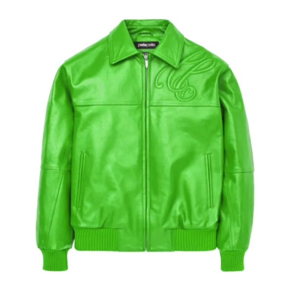 Pelle Pelle Green Puff Plush Leather Jacket | Men & Women view 3