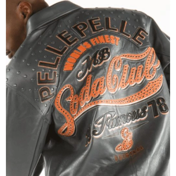 Pelle Pelle Men Soda Club MB Grey Jacket | Leather Jacket view 3