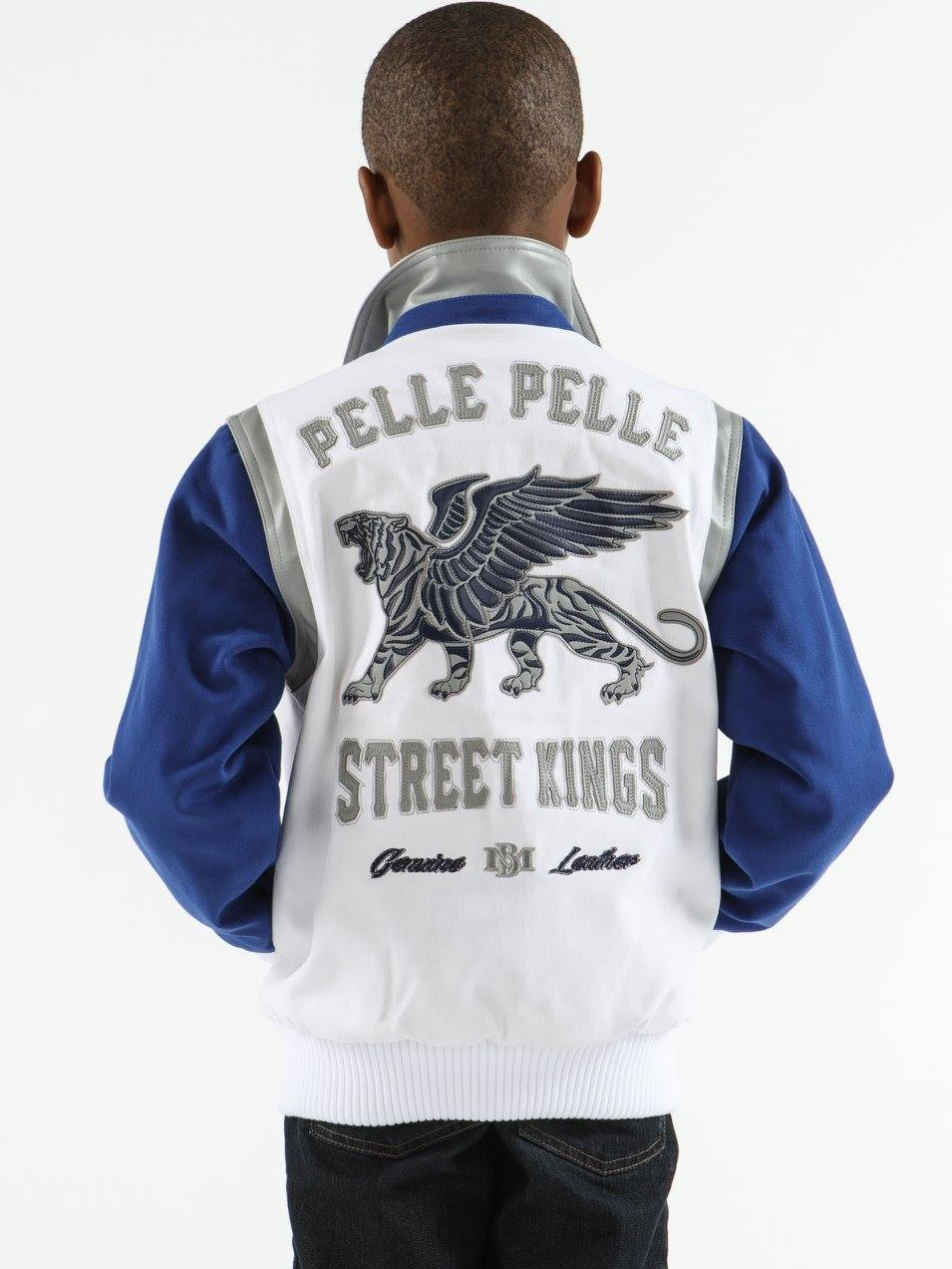 Pelle Pelle Kids MB Street Kings Wool Jacket | White Jacket view 2