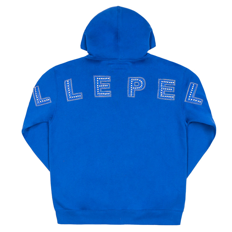 Pelle Pelle Blue Wool Stone Hoodie | Men & Women view 2