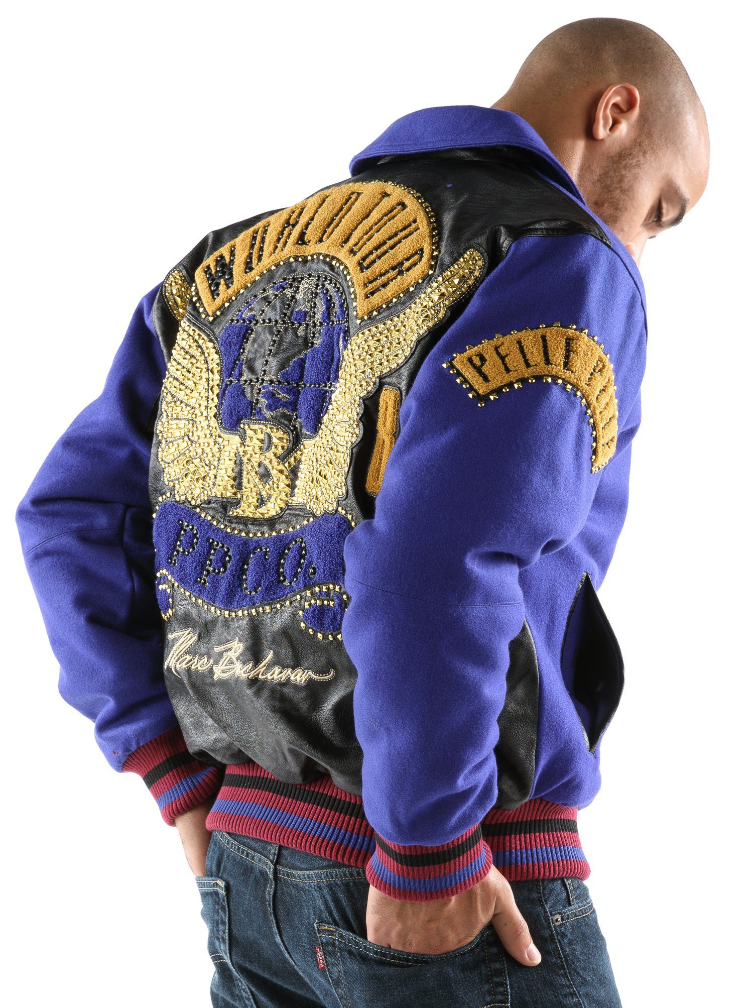 Pelle Pelle Men World Tour Purple MB Jacket | Leather & Wool view 2