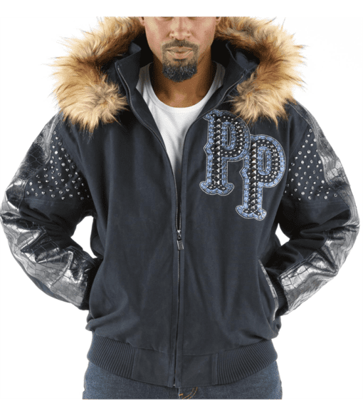 Pelle Pelle Men Airbourne Fur Hood Jacket | Leather & Wool view 3