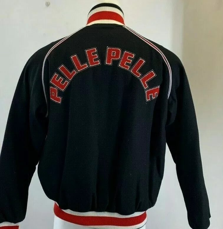 Pelle Pelle Black With Red Stripes Wool Jacket view 2