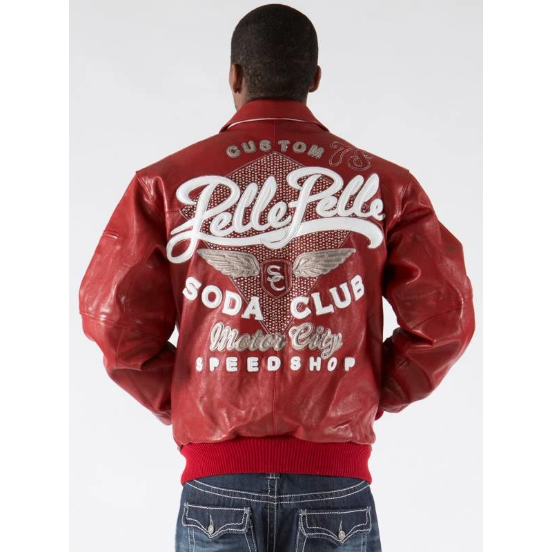Pelle Pelle Red Motor City Leather Jacket | Soda Club Jacket view 2