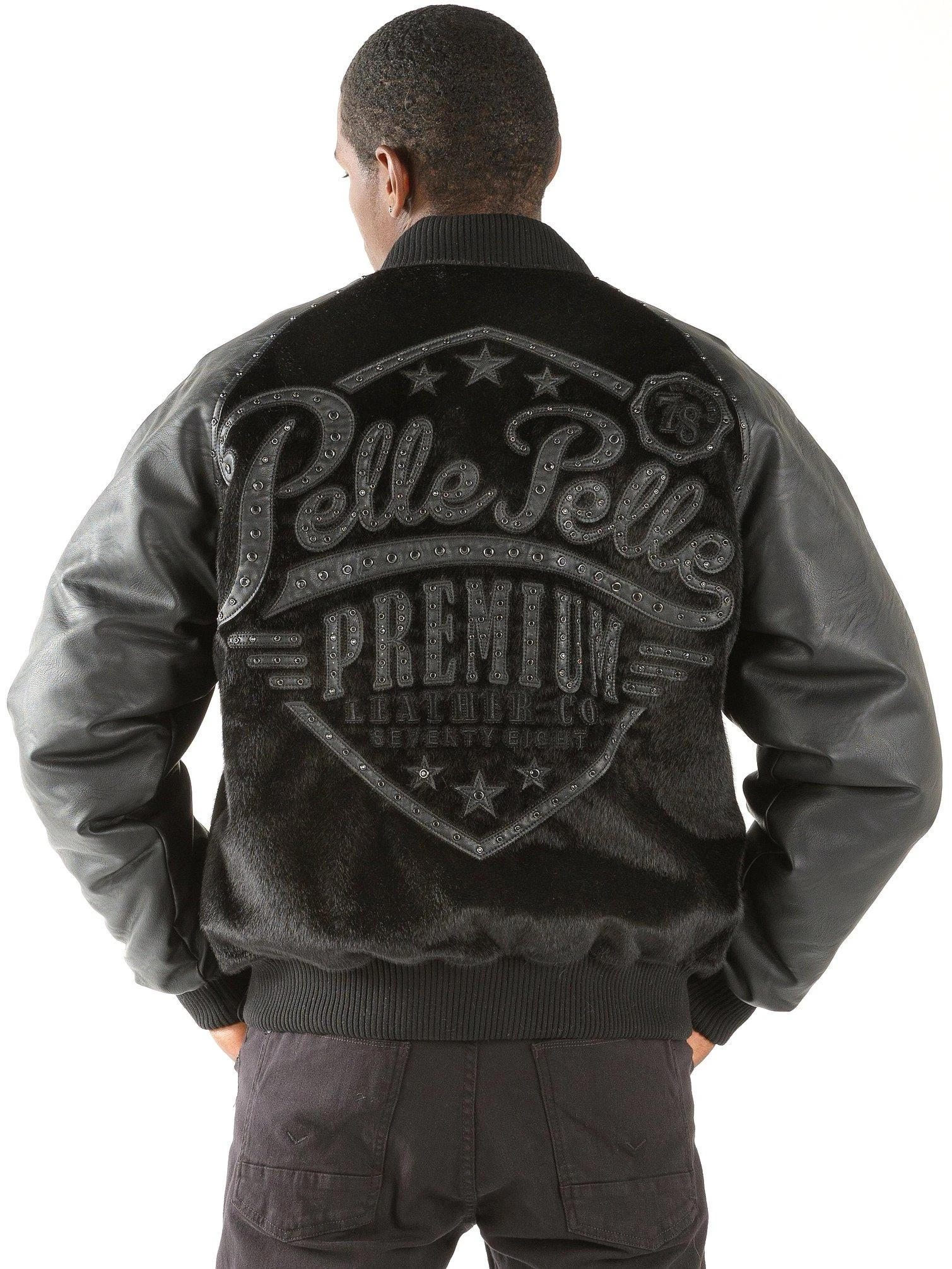 Pelle Pelle Black Leather Wool 1978 Jacket view 2