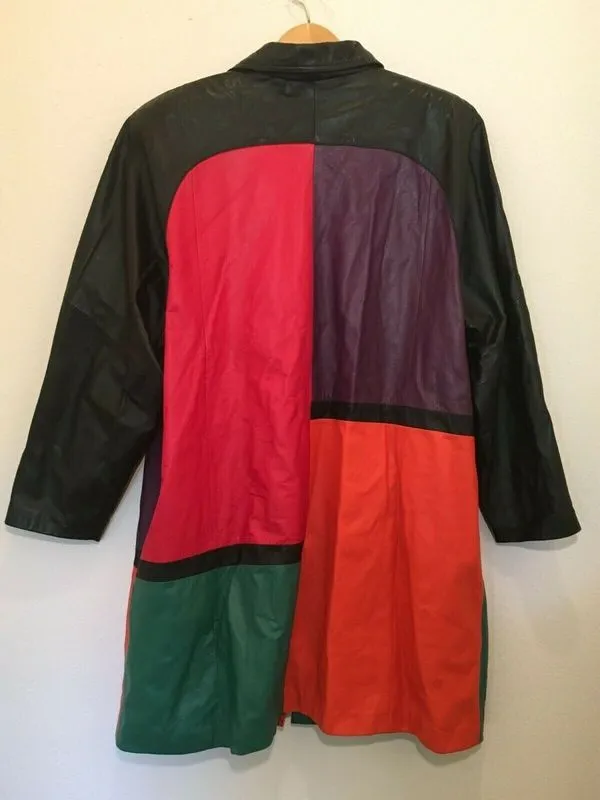 Pelle Pelle Multicolor Long Leather Coat view 2