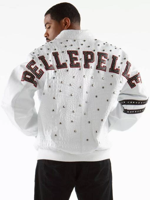 Pelle Pelle White 1978 Studded Leather Jacket | MB Jacket view 2