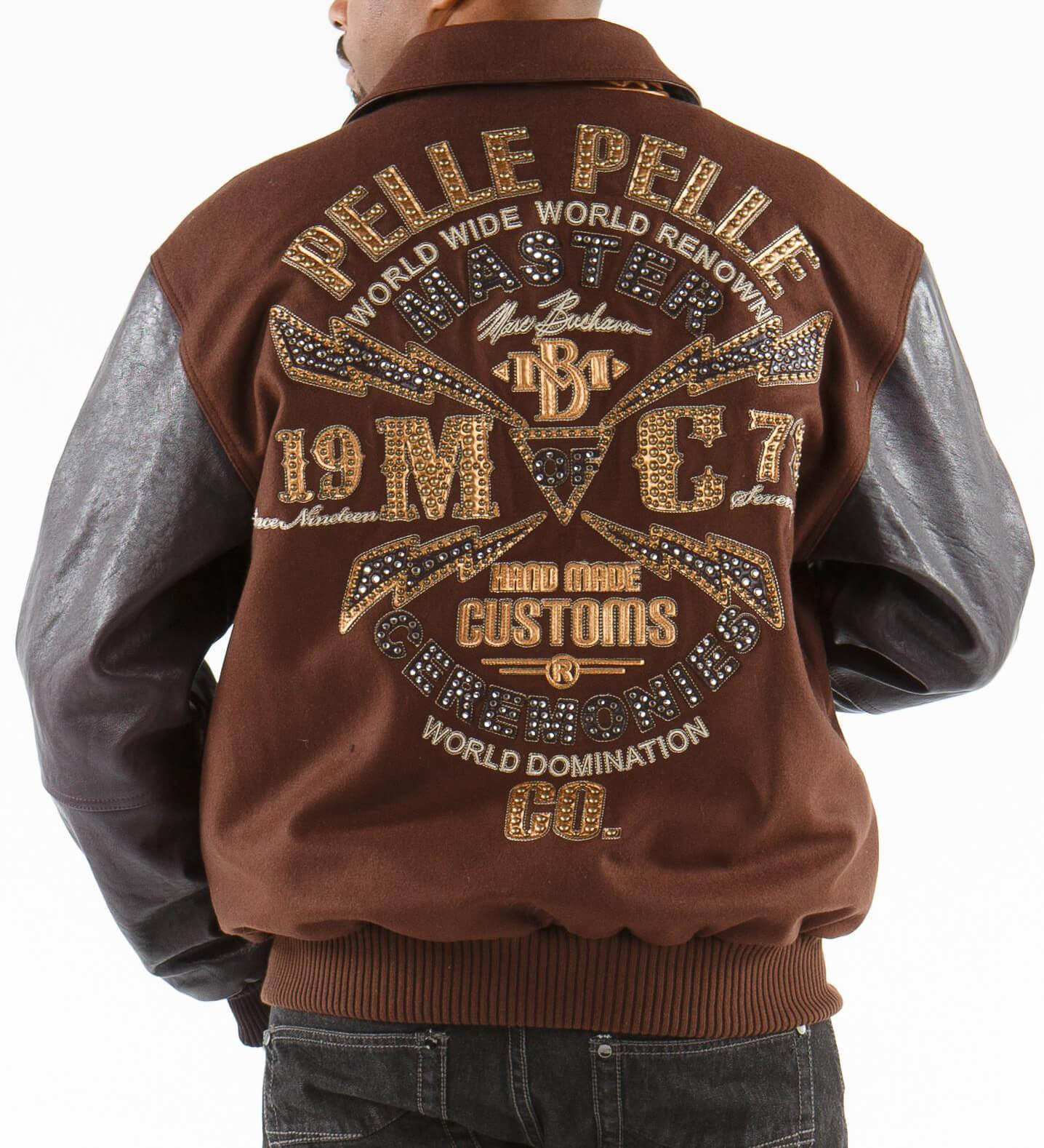 Pelle Pelle Brown Ceremonies Varsity Jacket