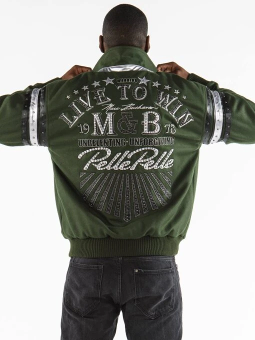 Pelle Pelle Live To Win Dark Green MB Jacket view 3