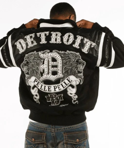 Pelle Pelle Men Black Detroit Wool Jacket view 3