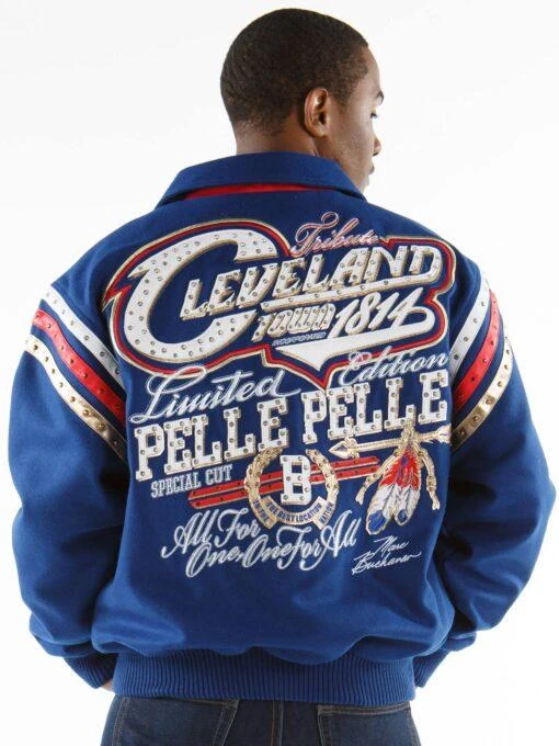 Pelle Pelle Blue Tribute Cleveland Wool Jacket view 2
