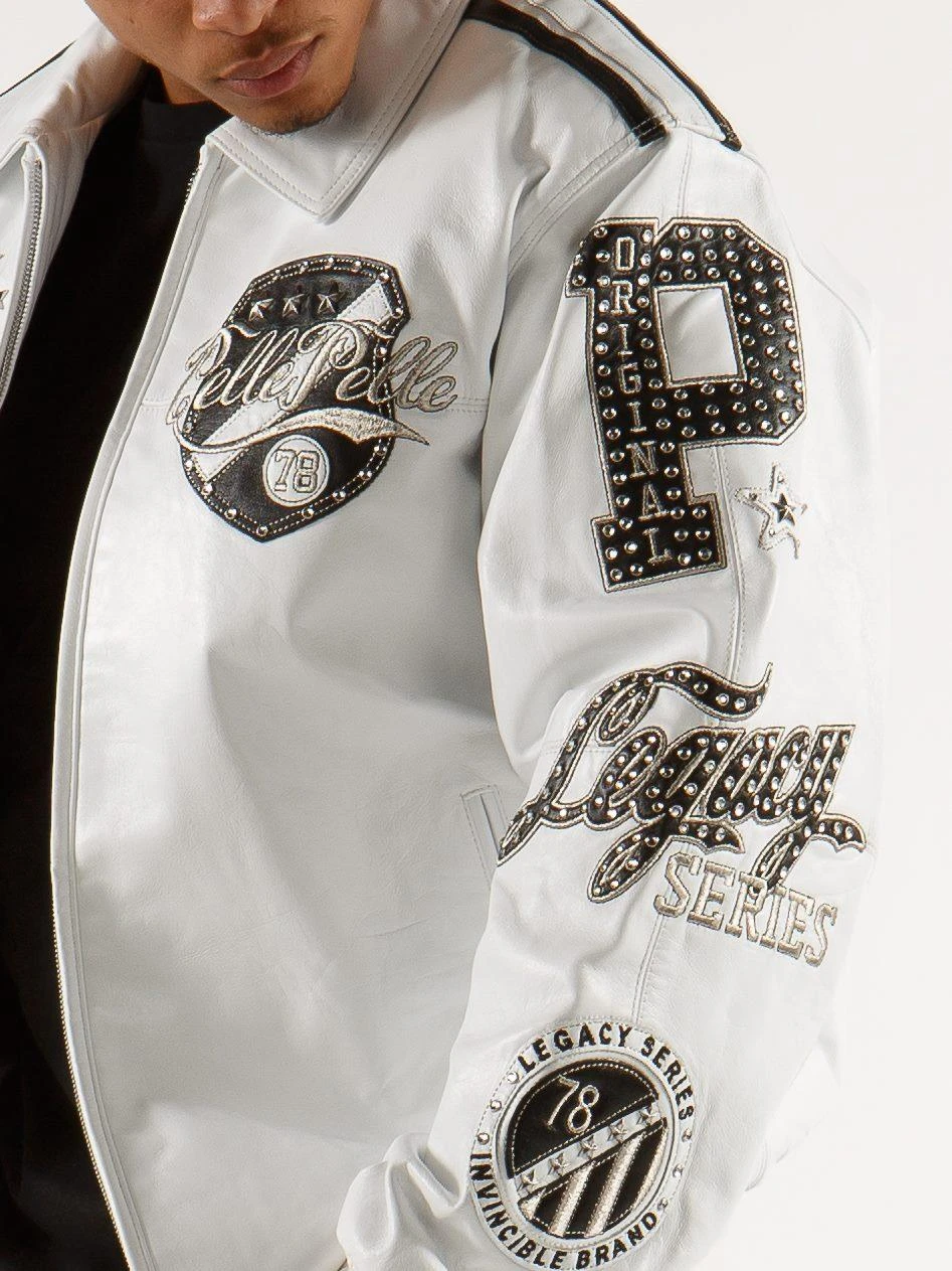 Pelle Pelle Legacy Series White Leather Jacket view 4