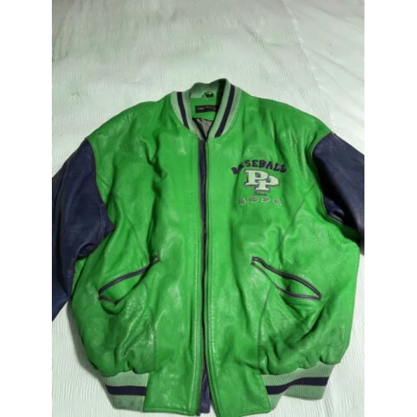 PELLE PELLE AUTHENTIC GREEN LEATHER JACKET