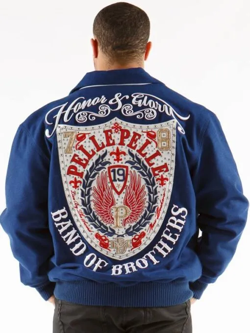 Pelle Pelle Blue Band Of Brothers MB Jacket | Wool Jacket view 2