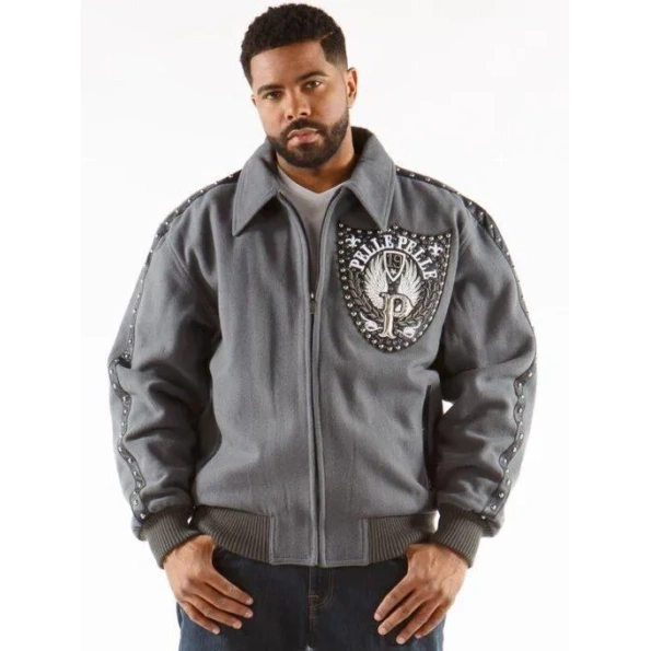 Pelle Pelle Band Of Brothers Grey Men Jacket view 2