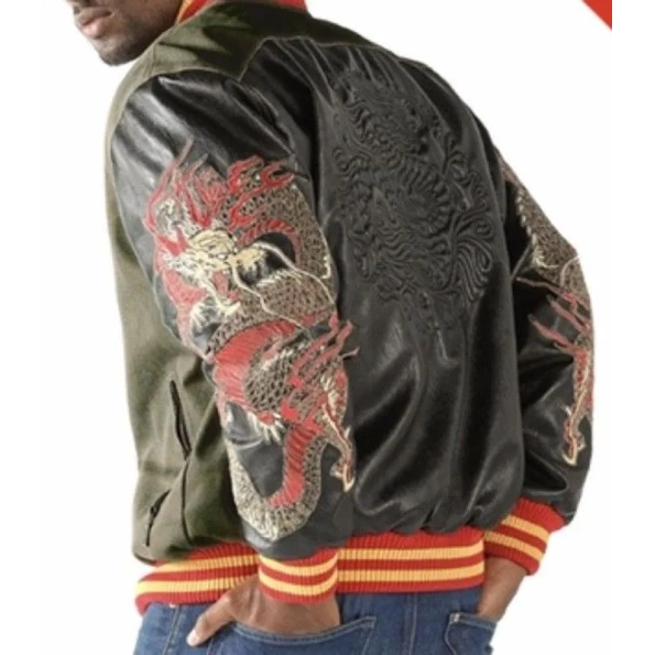 PELLE PELLE DRAGON OLIVE LEATHER JACKET view 2