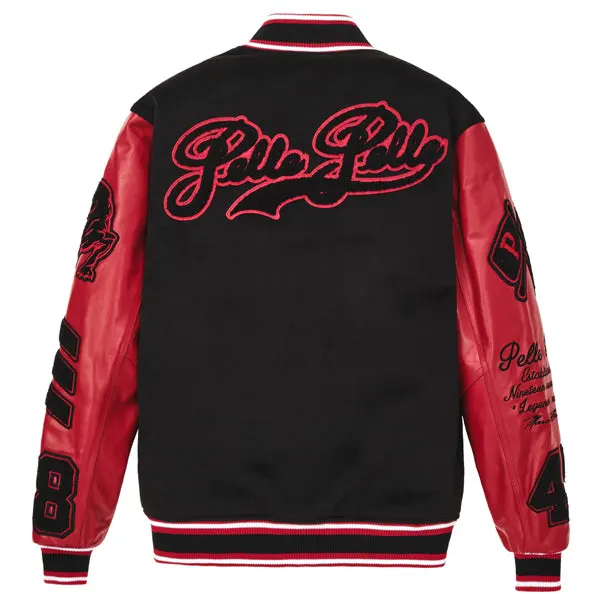 Pelle Pelle Black Varsity Wool Jacket view 3
