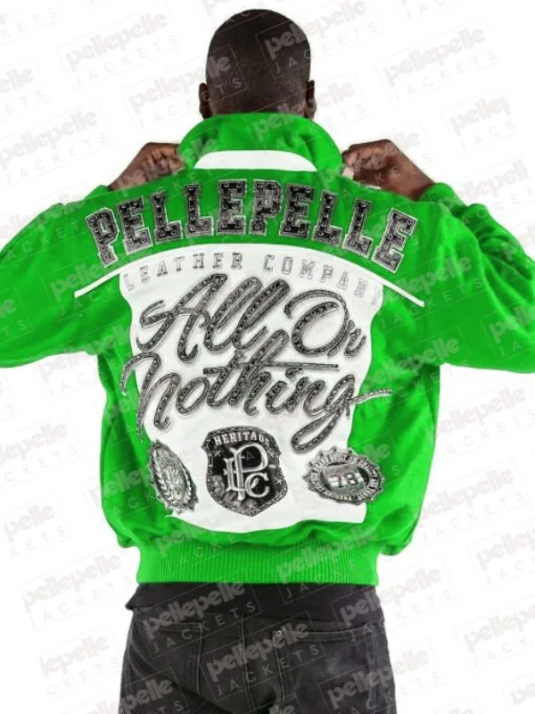 Pelle Pelle All Or Nothing Green Wool Jacket view 2