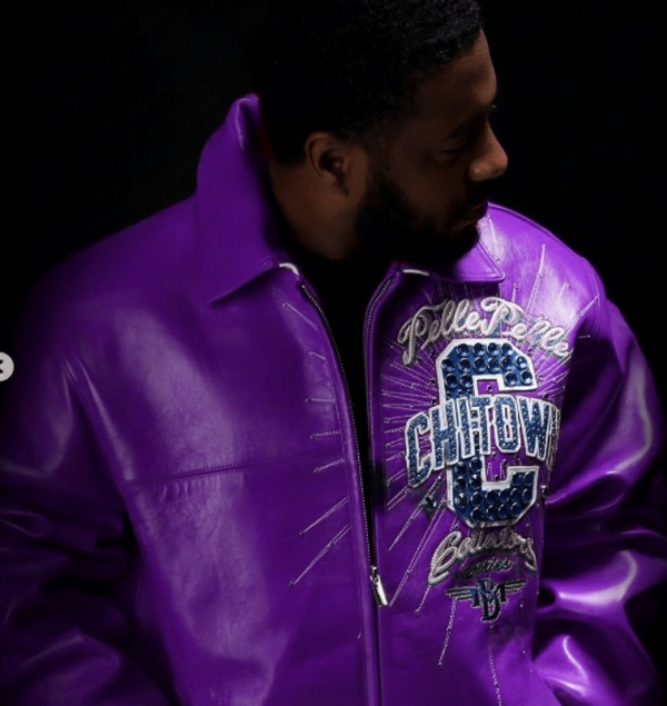 PELLE PELLE CHITOWN PURPLE LEATHER JACKET view 2