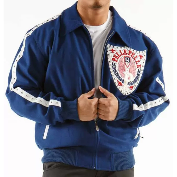 Pelle Pelle Honor Glory Men Blue Jacket view 2