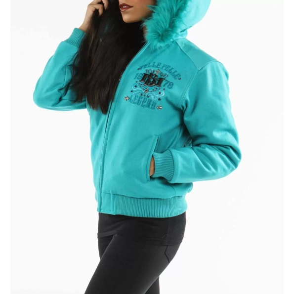 Pelle Pelle Blue MB Legend Wool Jacket | Fur Hood Jacket view 2