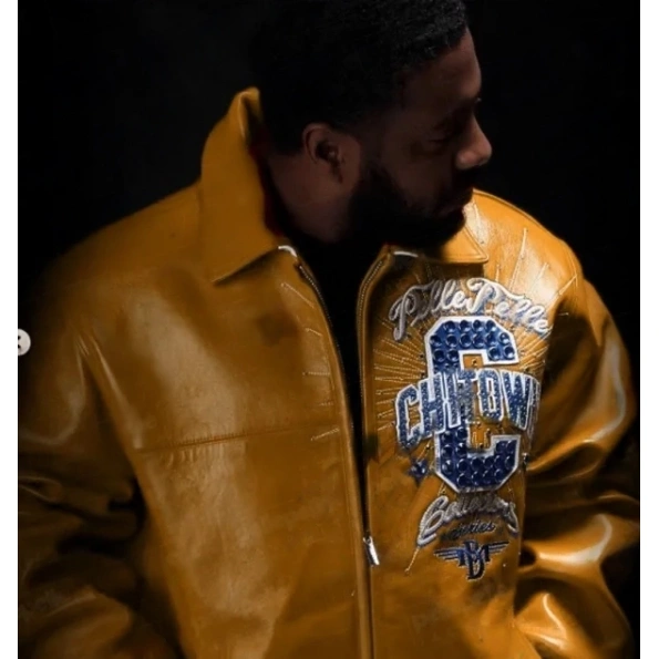 Pelle Pelle Chi-Town Mustard Leather Jacket view 2