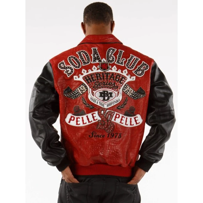 Pelle Pelle Heritage Series Soda Club Jacket | Red & Black view 2