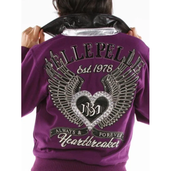 PELLE PELLE HEARTLESS PURPLE WOOL JACKET view 2