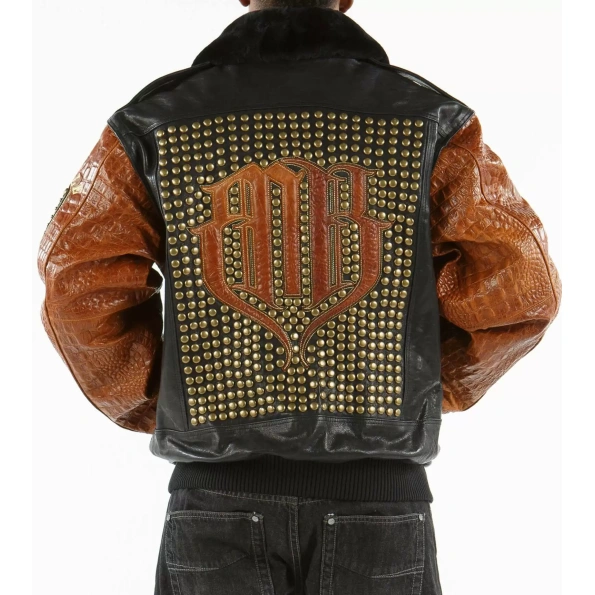 Pelle Pelle Men MB Studded Leather Jacket | Fur Collar view 2