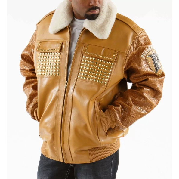 PELLE PELLE BROWN MB LEATHER JACKET view 2