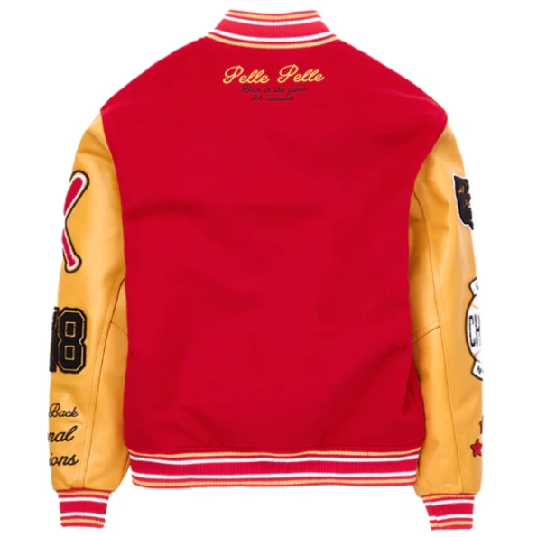 Pelle Pelle Red Wool Varsity Jacket view 2