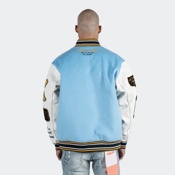 Pelle Pelle Light Blue Varsity Jacket view 3