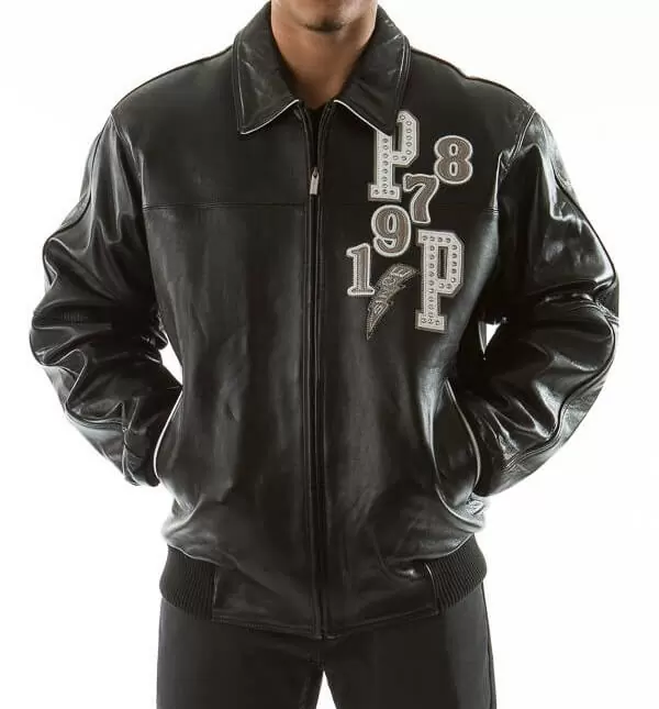 Bold Pelle Pelle Black Fighting Tiger Leather Jacket view 2