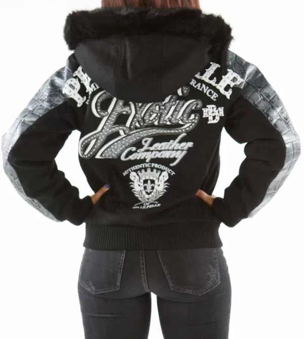 Pelle Pelle Black Hood Wool Jacket view 2