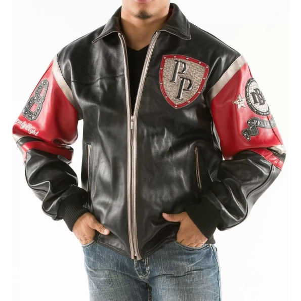 Pelle Pelle Black Red Studded Jacket view 2