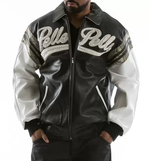 Pelle Pelle Black White Leather Jacket view 2