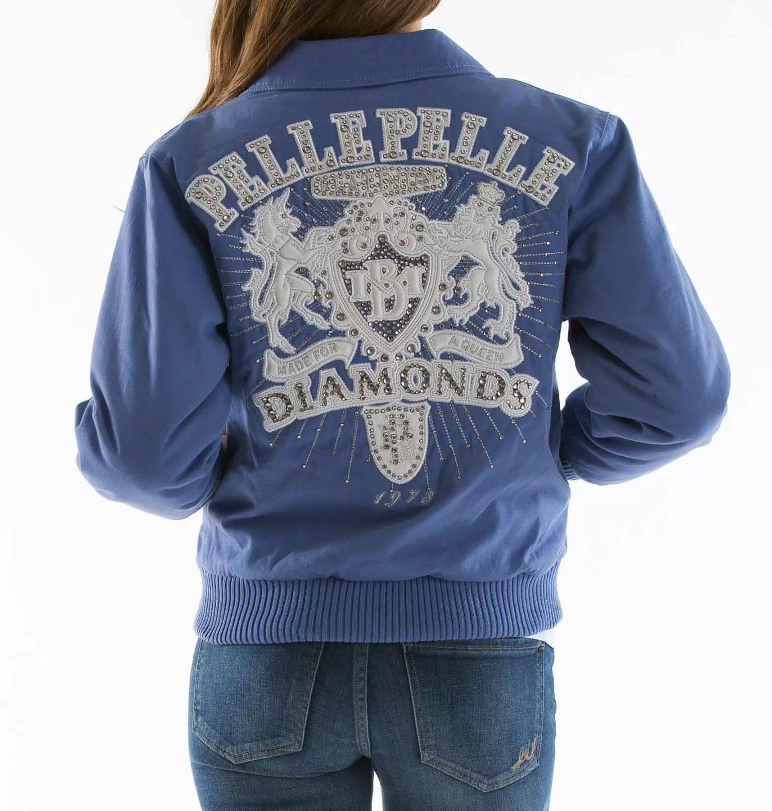 Exclusive Pelle Pelle Blue Diamonds Queen Jacket