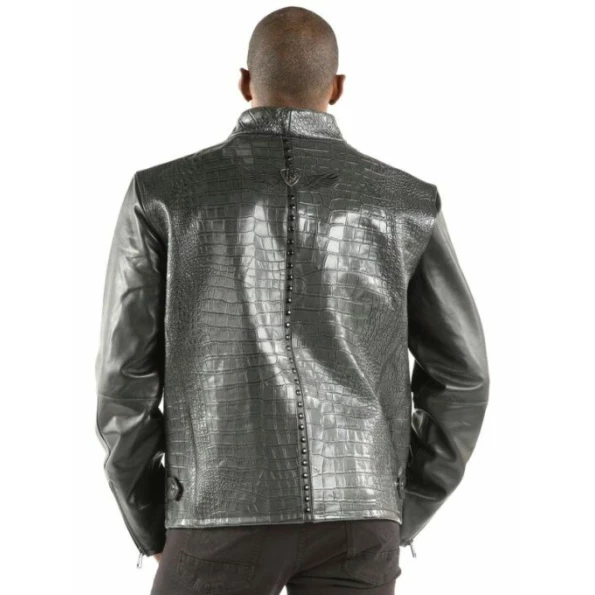 PELLE PELLE CROCODILE GREY JACKET WONDERFUL view 2