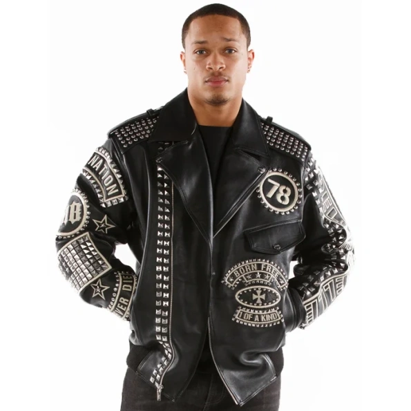 Pelle Pelle Rebel Soul Black Studs Jacket | Men Jacket