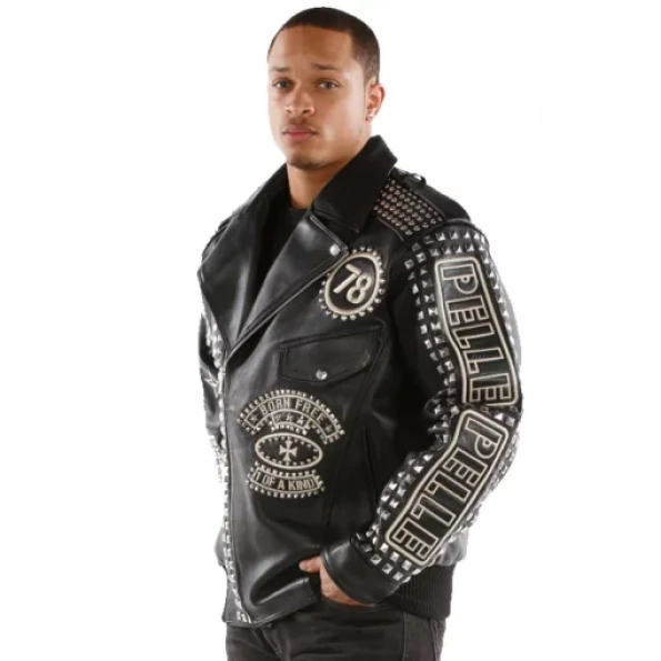 Pelle Pelle Rebel Soul Black Studs Jacket | Men Jacket view 4